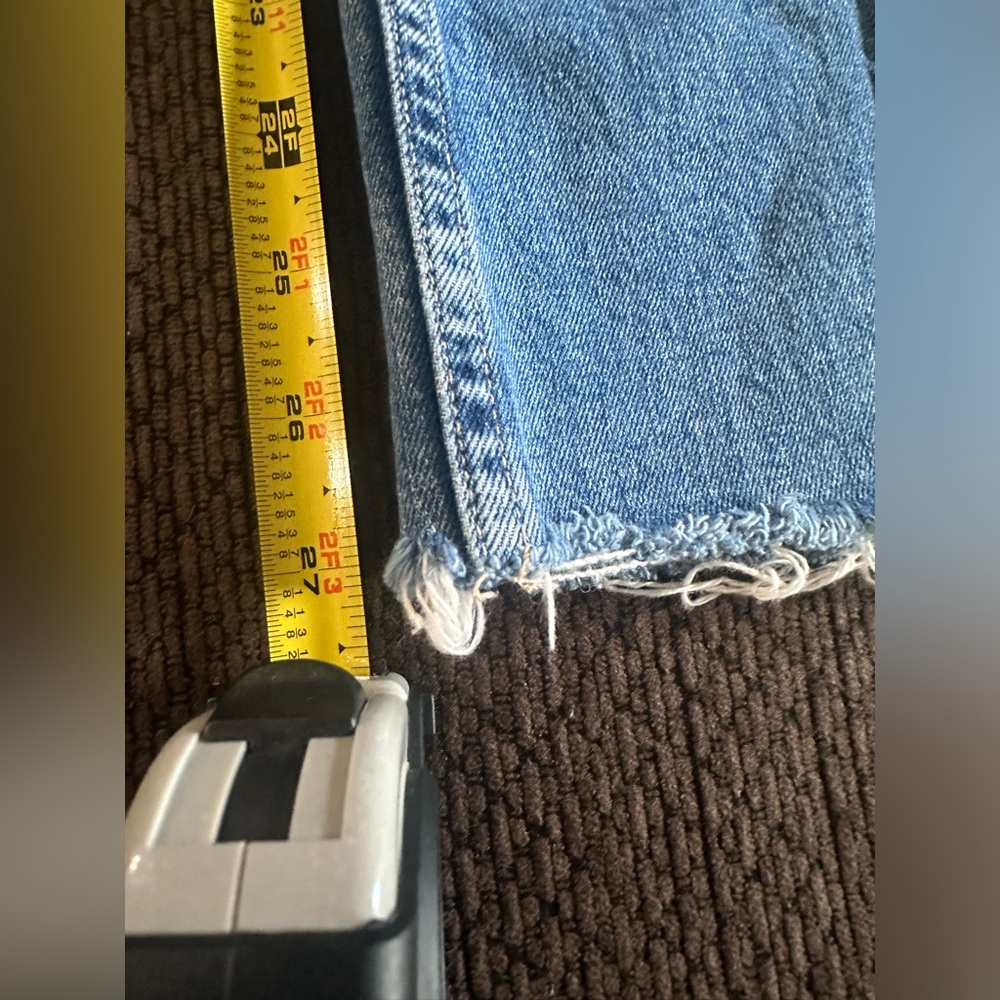 Womens Paige Straight leg light blue denim Jeans pants size 34 - Picture 6 of 8